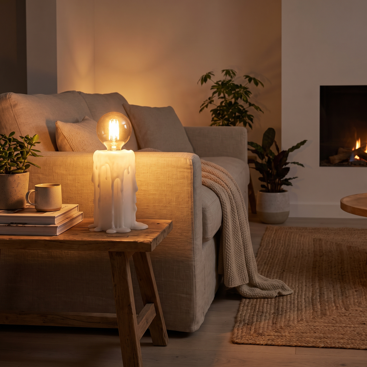 Nordic Melting Wax Table Lamp lifestyle scene