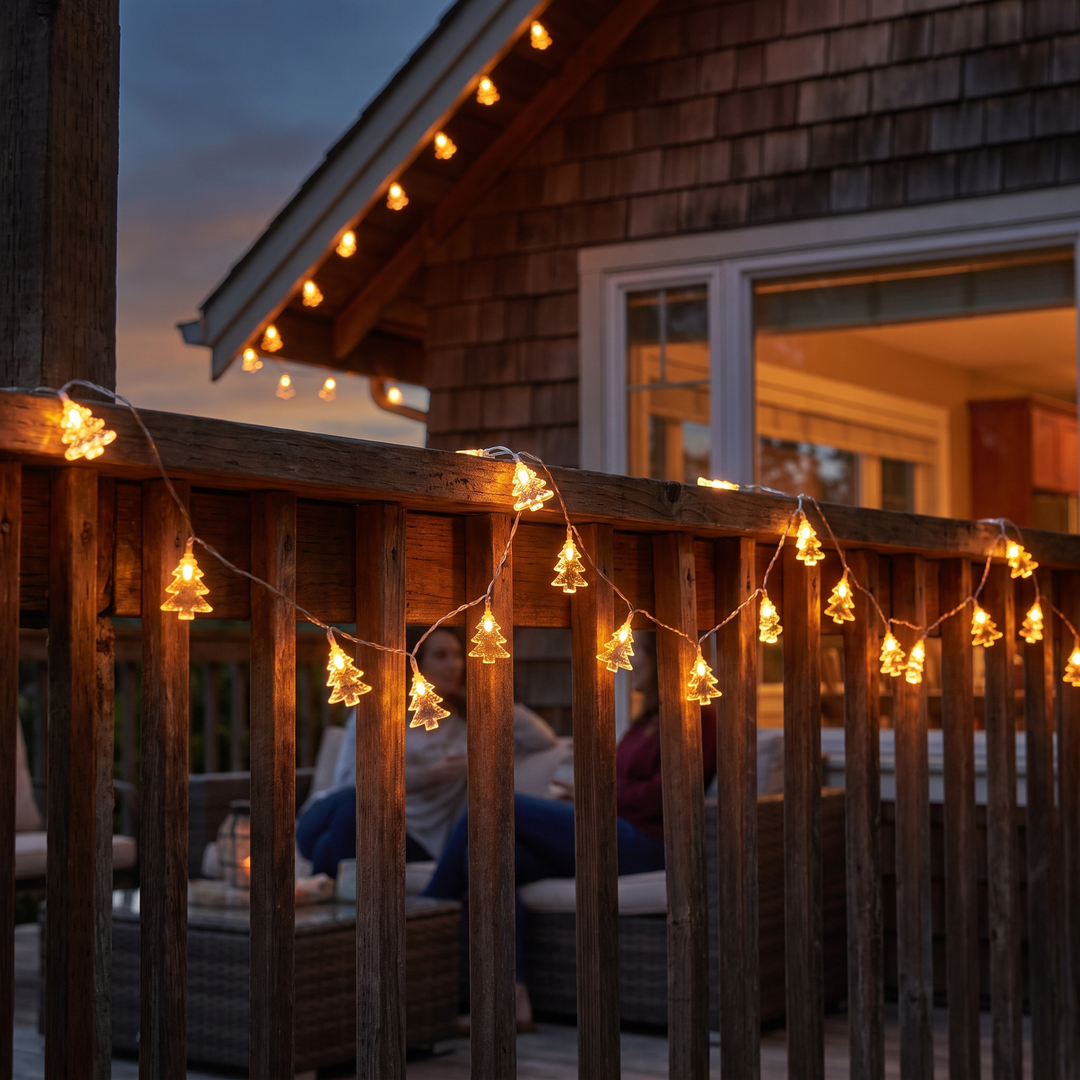 Waterproof Christmas Tree LED String Lights lifestyle scene