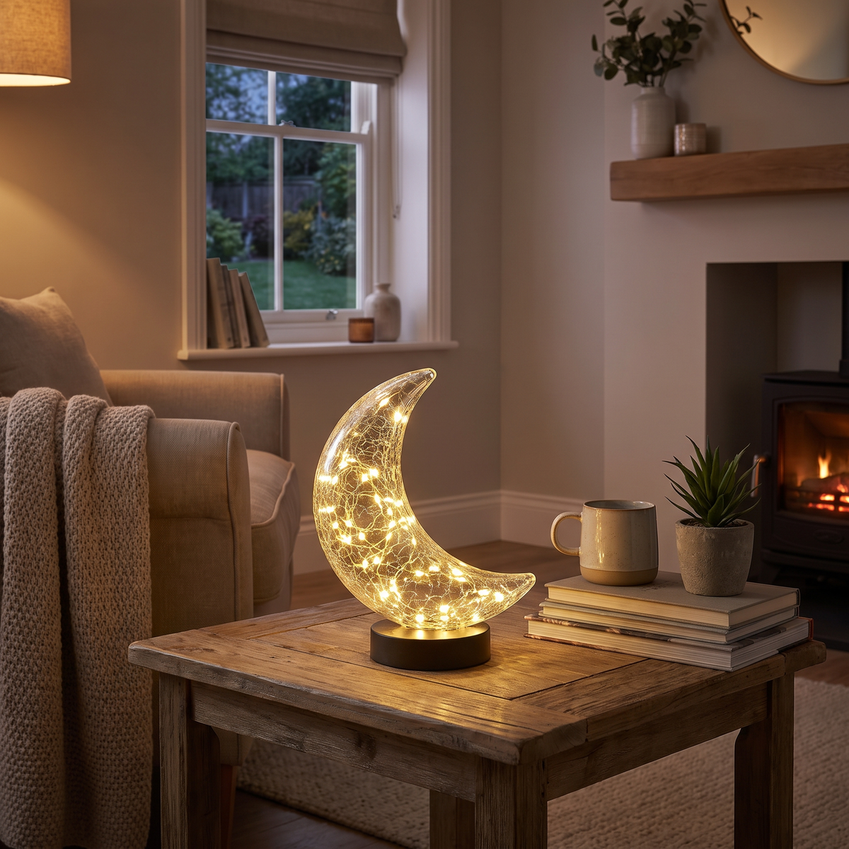 Wishing Ball Moon LED Table Lamp lifestyle scene