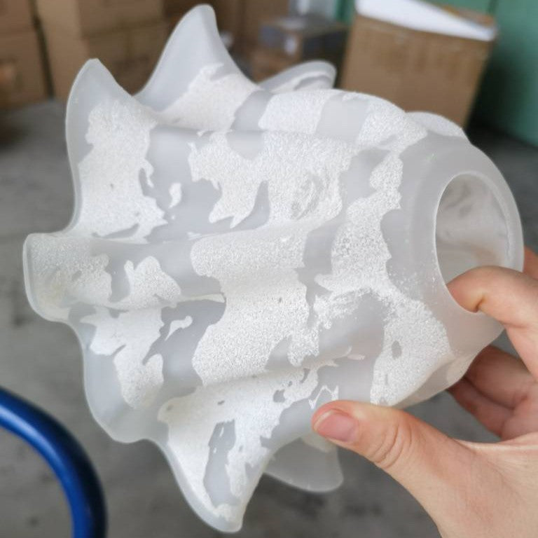 Traditional Leaf Ceramic Semi-Flush Ceiling Light