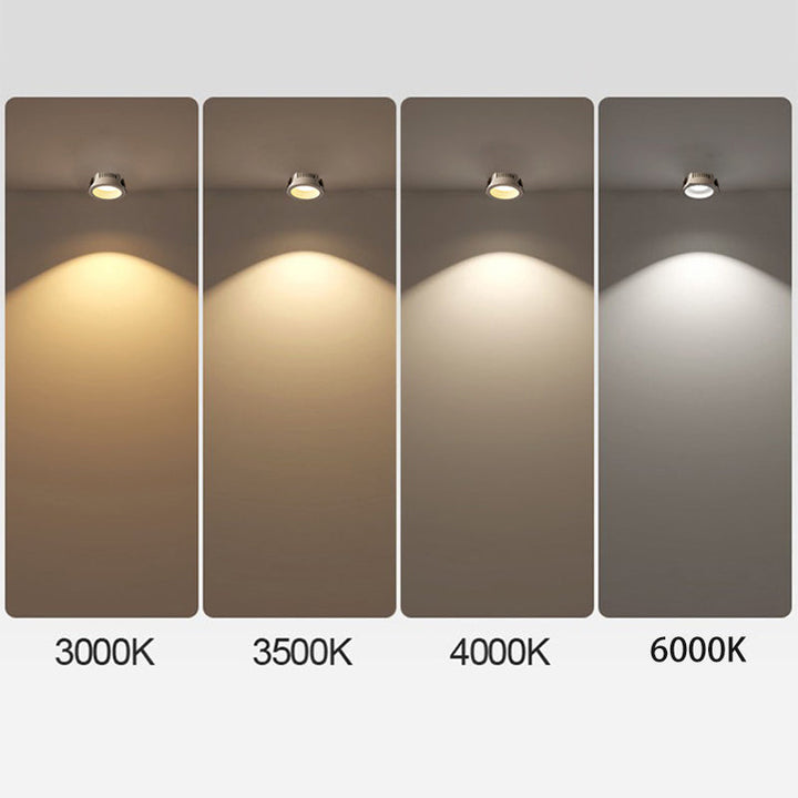Minimalist Round Aluminum LED Flush Mount Ceiling Light