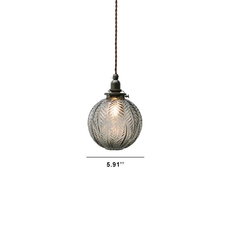Retro Globe Glass Pendant Light