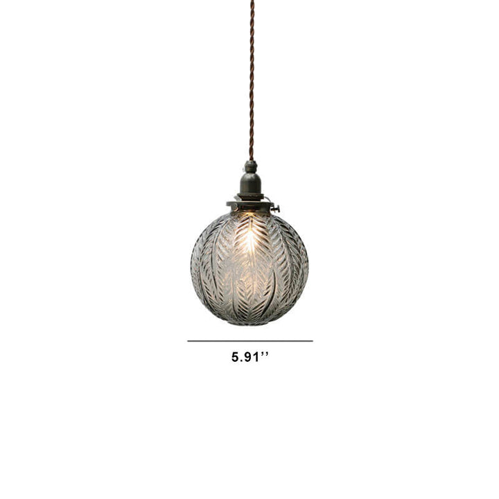 Retro Globe Glass Pendant Light